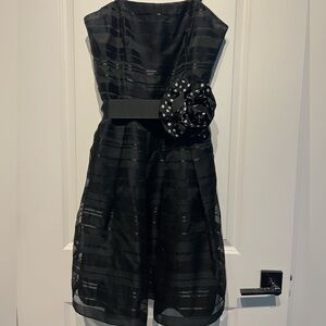White House Black Market Strapless Black Dress